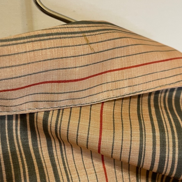 Vintage JONATHAN MARTIN Silk Striped Button-Down Shirt - Picture 9 of 12